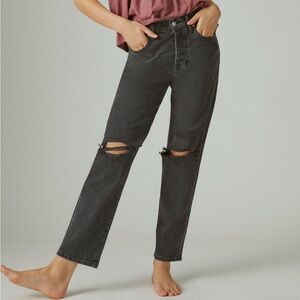 Lucky brand 90’s loose high rise straight jeans